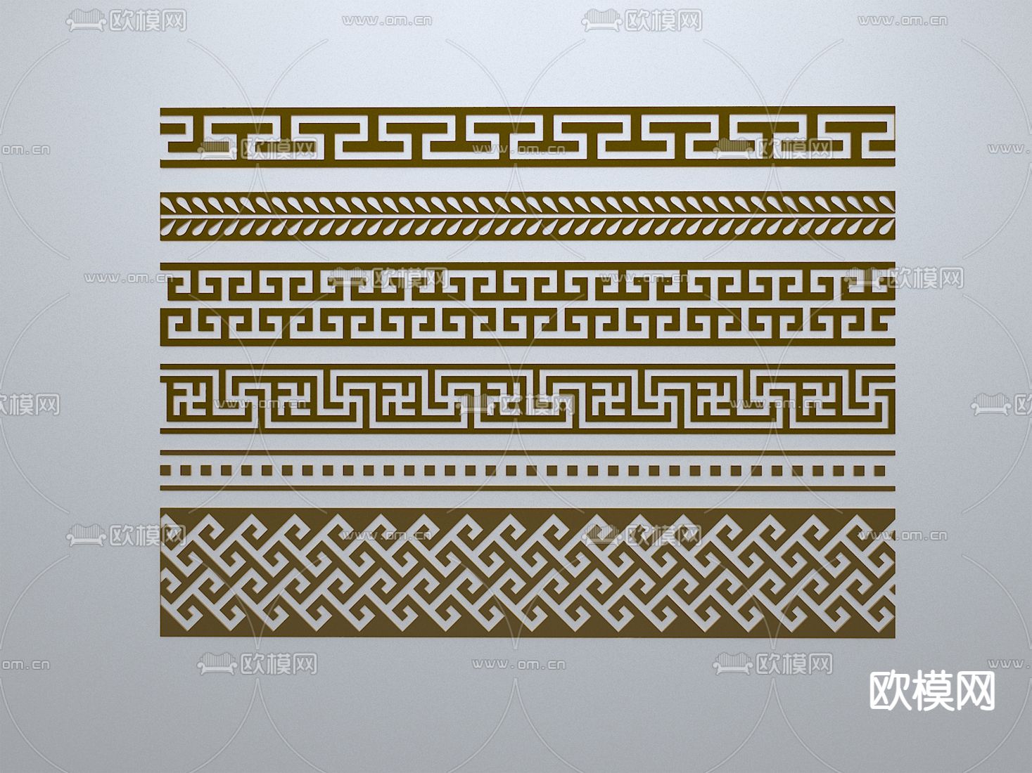 新中式窗花 窗格 镂花窗3d模型下载