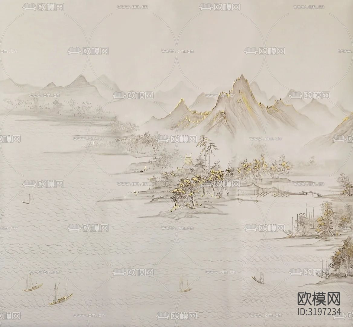 新中式壁纸贴图下载