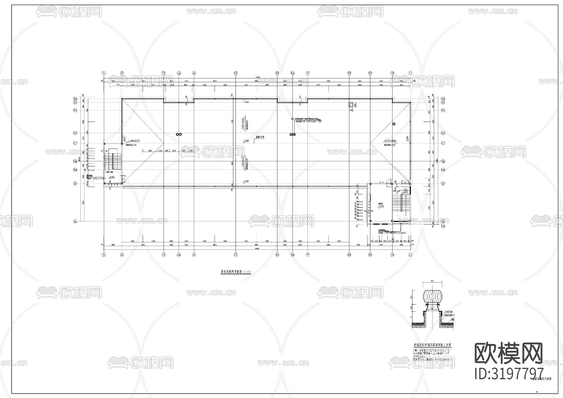 幼儿园暖通图cad施工图下载（渲染图3）