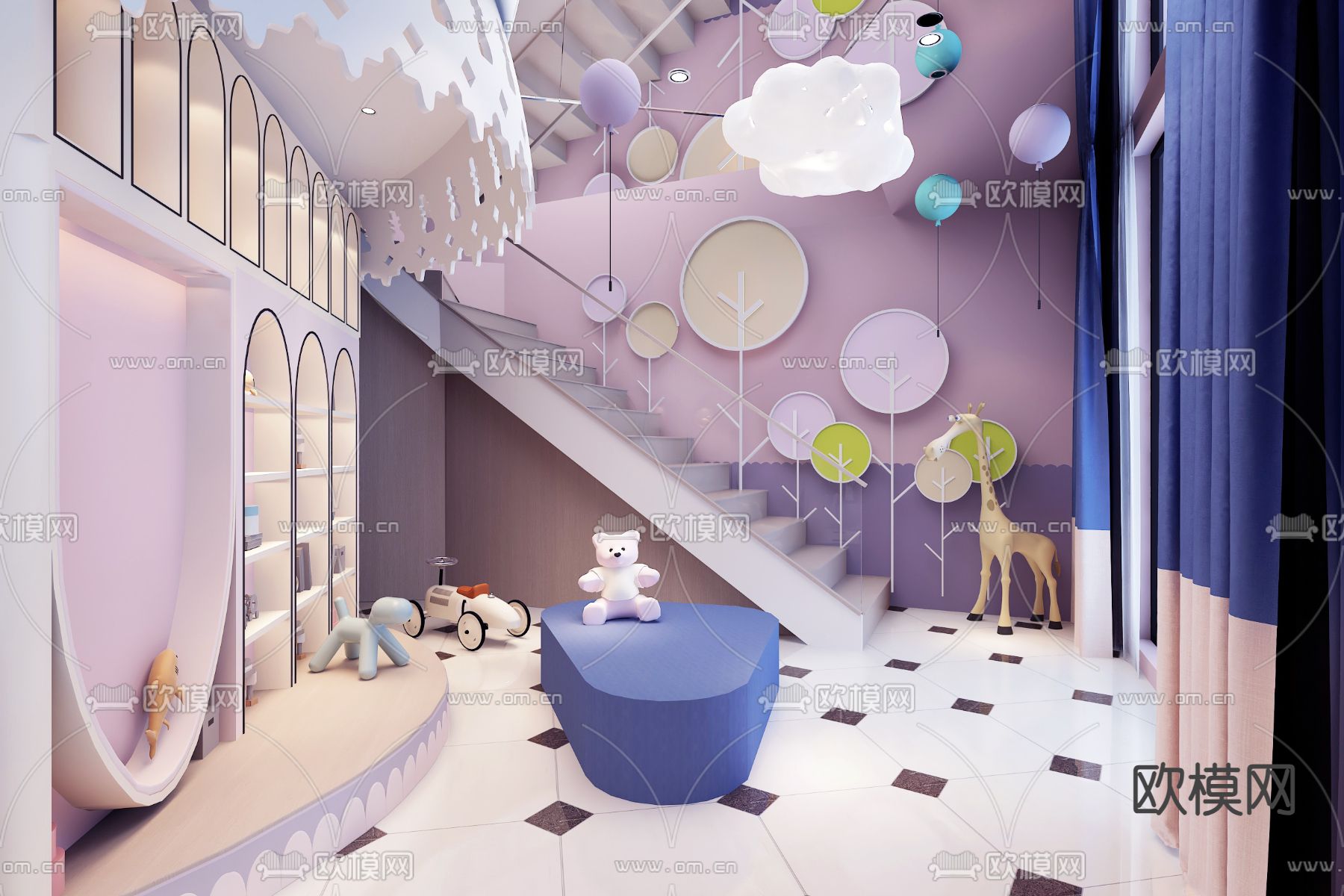 现代母婴店3d模型下载（渲染图3）