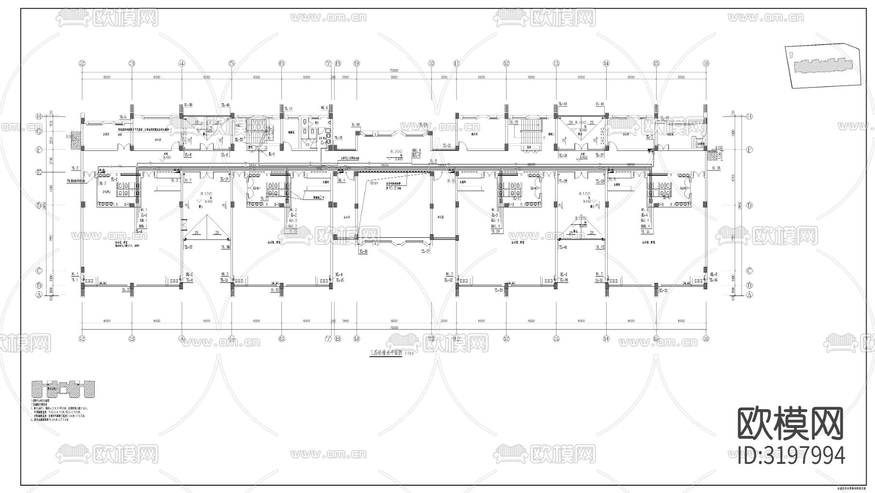 幼儿园水施cad施工图下载（渲染图9）