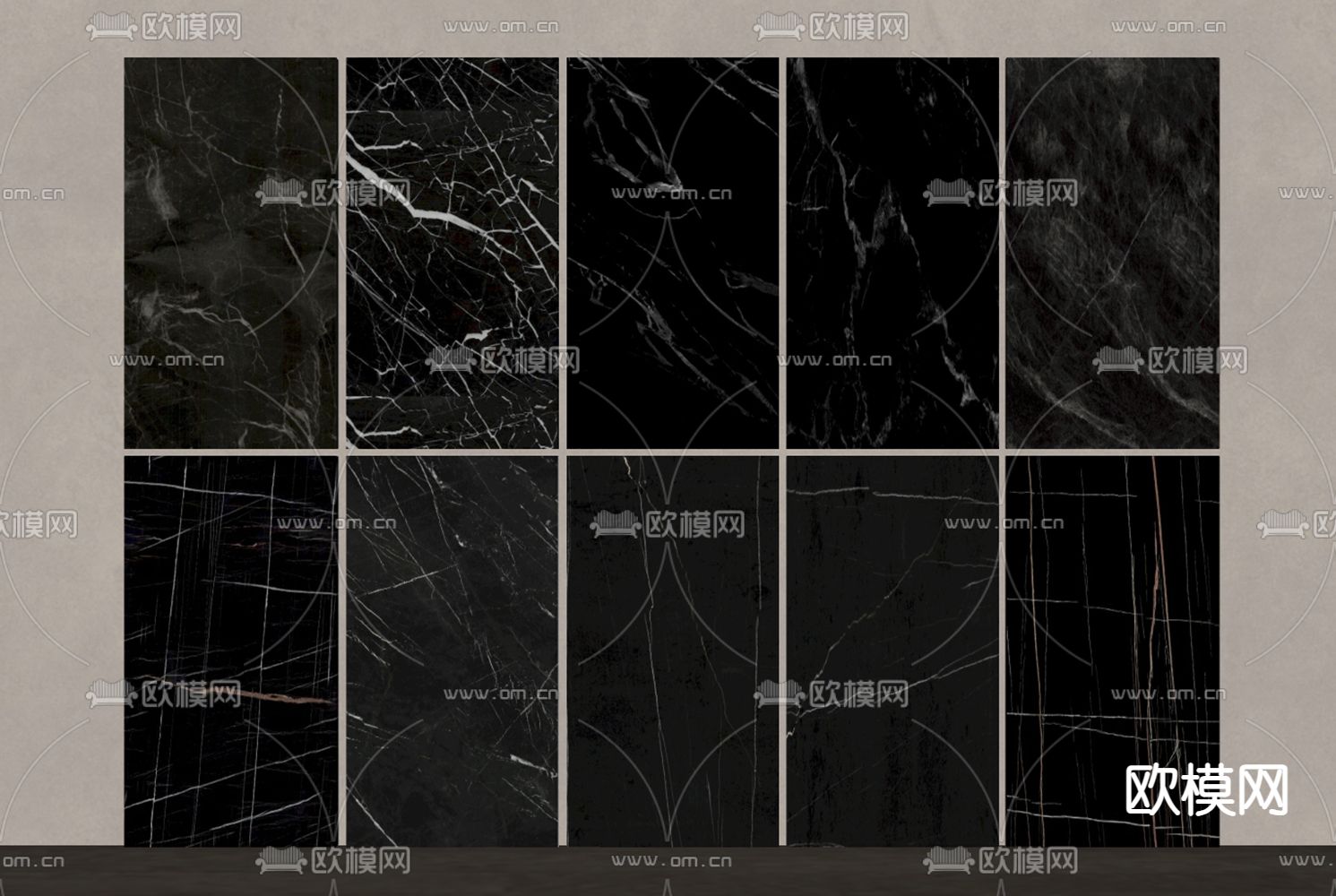 大理石护墙板su模型下载（渲染图1）