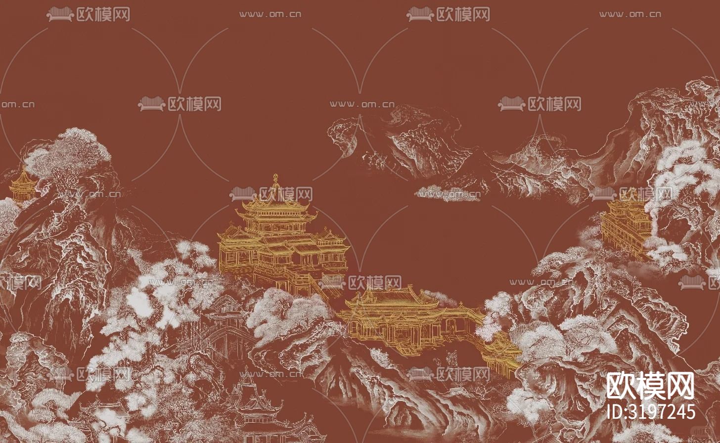 新中式壁纸贴图下载