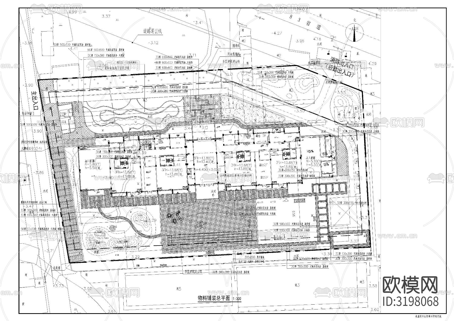 幼儿园室外景观土建cad施工图下载（渲染图8）