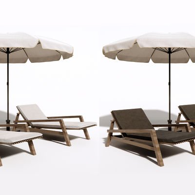  现代户外躺椅su模型 