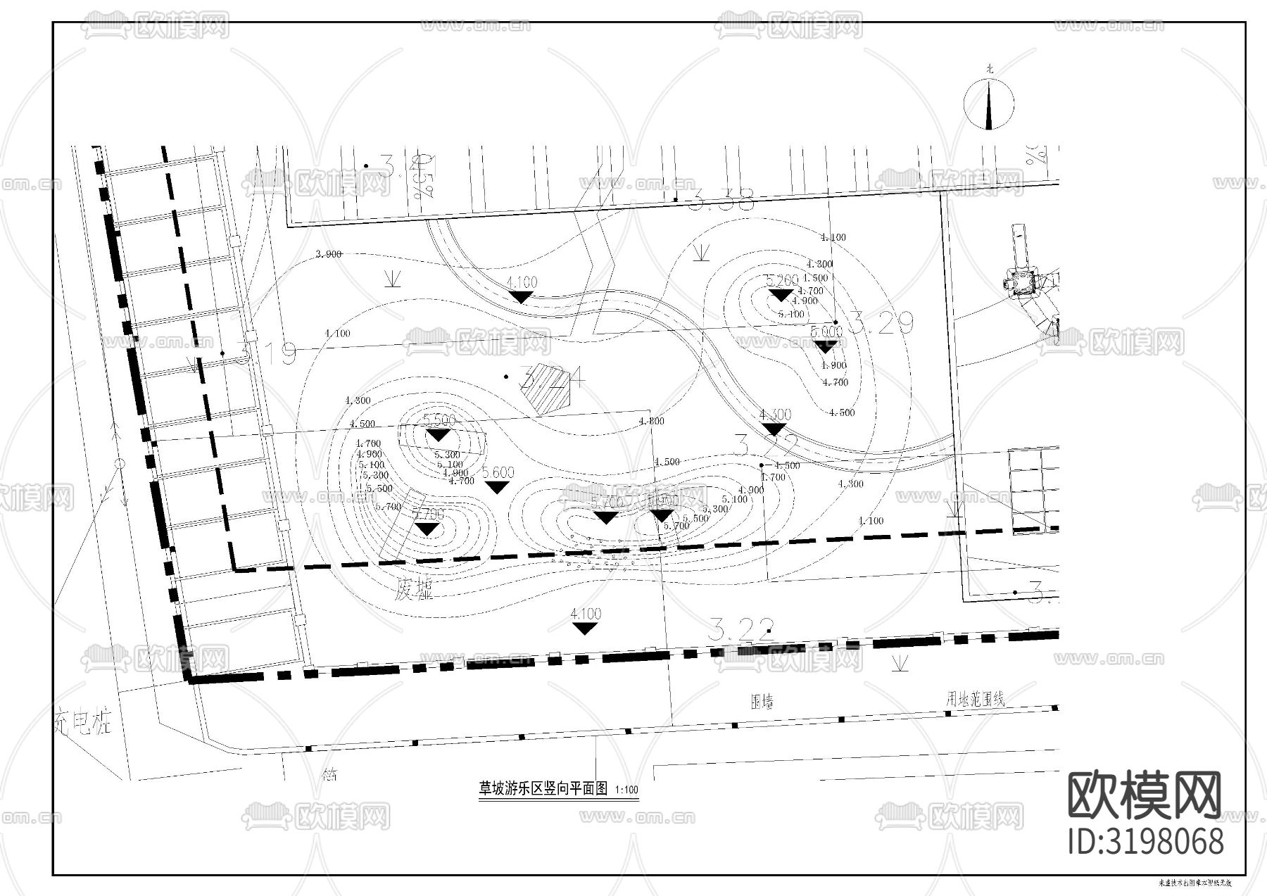 幼儿园室外景观土建cad施工图下载（渲染图9）