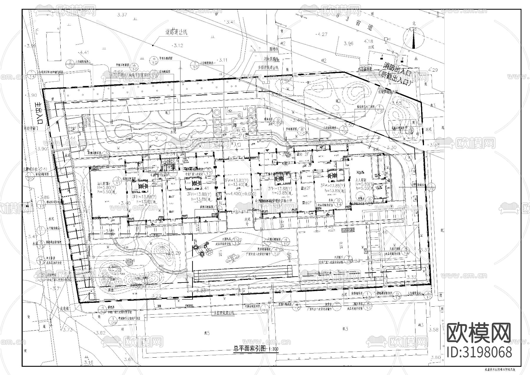 幼儿园室外景观土建cad施工图下载（渲染图4）