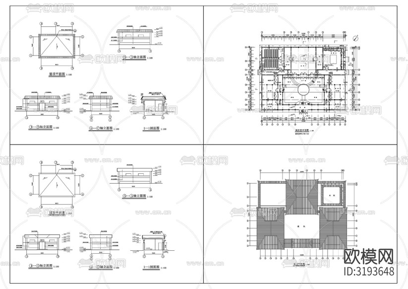 穆斯林教堂建筑cad施工圖下載(渲染圖3)