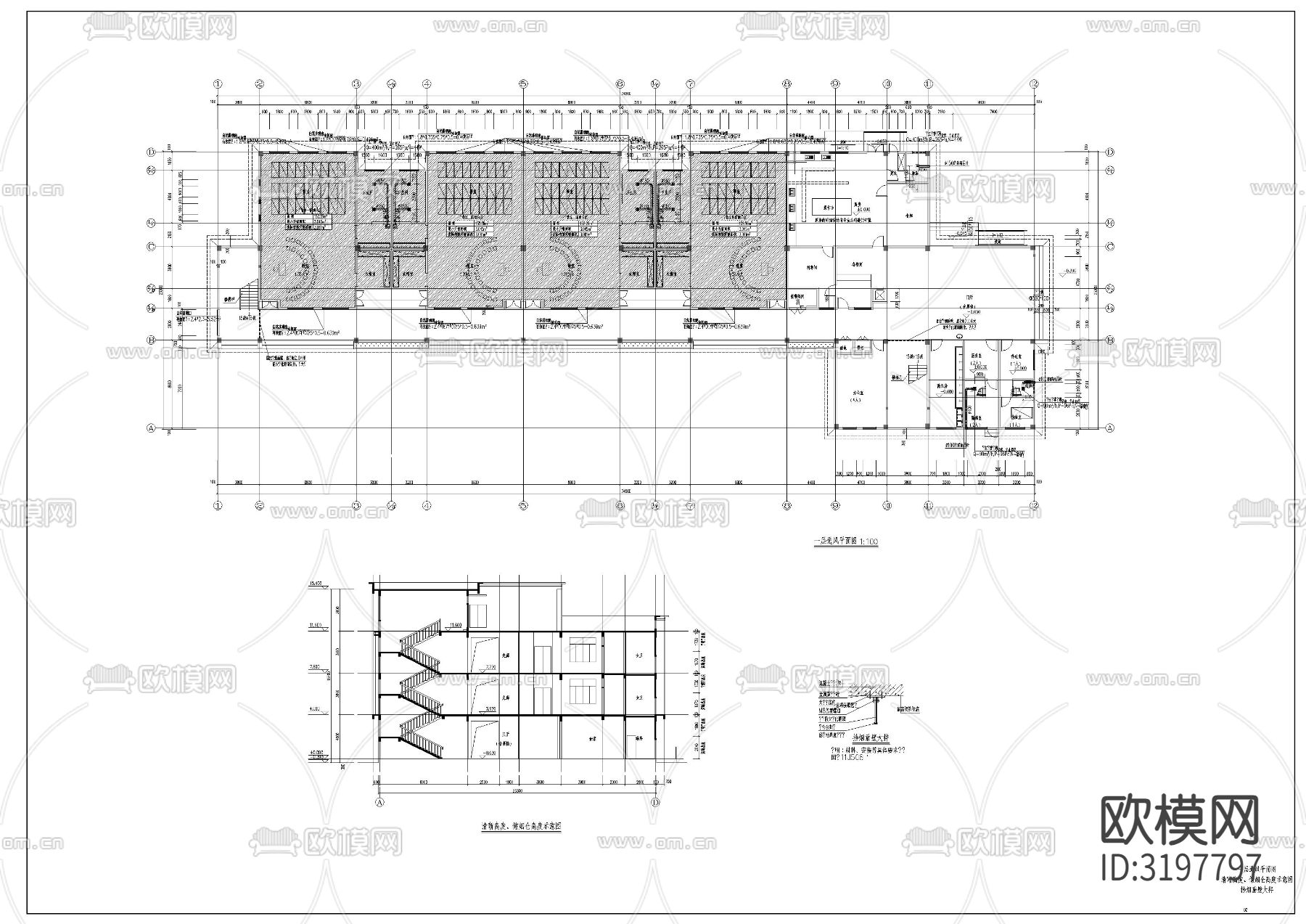 幼儿园暖通图cad施工图下载（渲染图1）