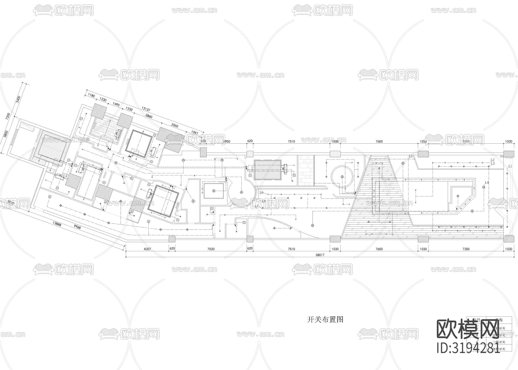 460㎡美容美发店 理发店CAD施工图下载（渲染图4）