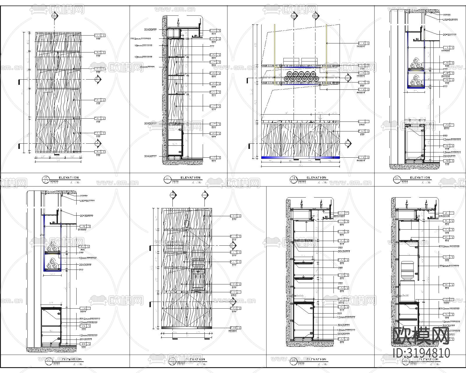柜体cad大样图下载（渲染图5）