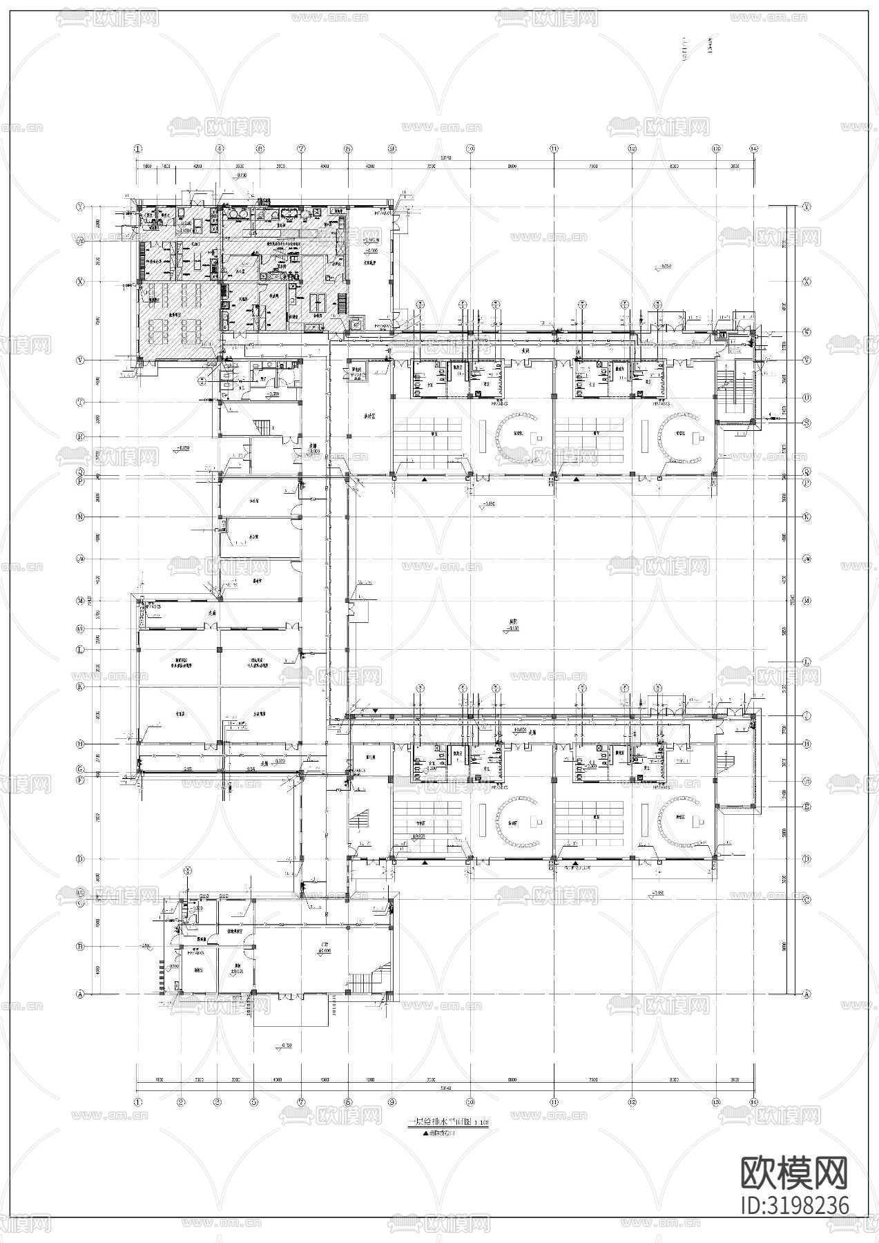 幼儿园给排水cad施工图