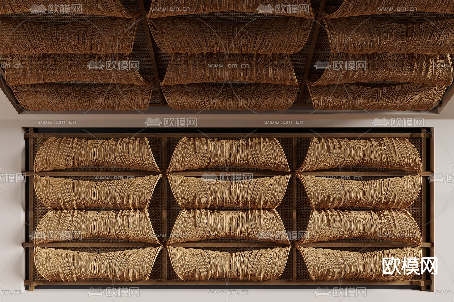 藤编吊顶 造型天花3d模型下载