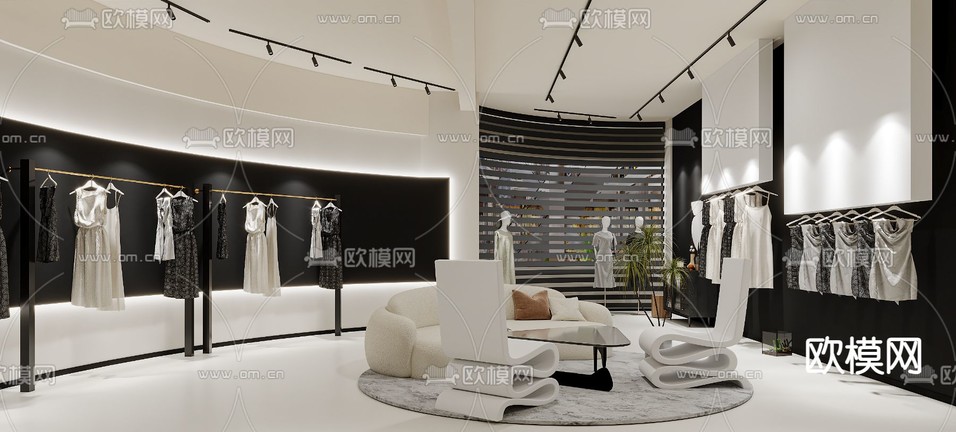 现代服装店 女装店免费3d模型下载_ID15203883_3dmax免费模型-欧模网