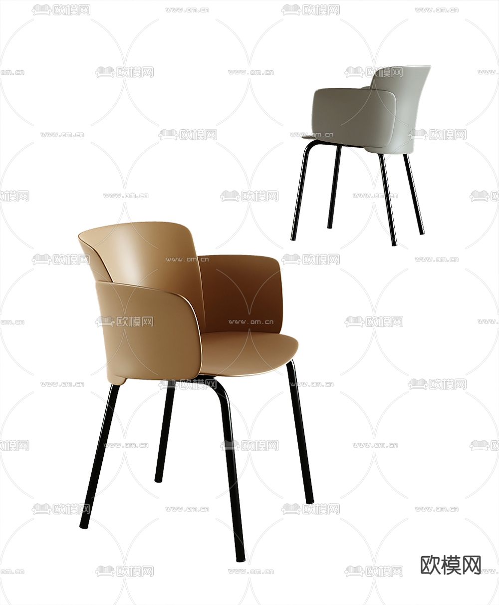 现代餐椅3d模型下载