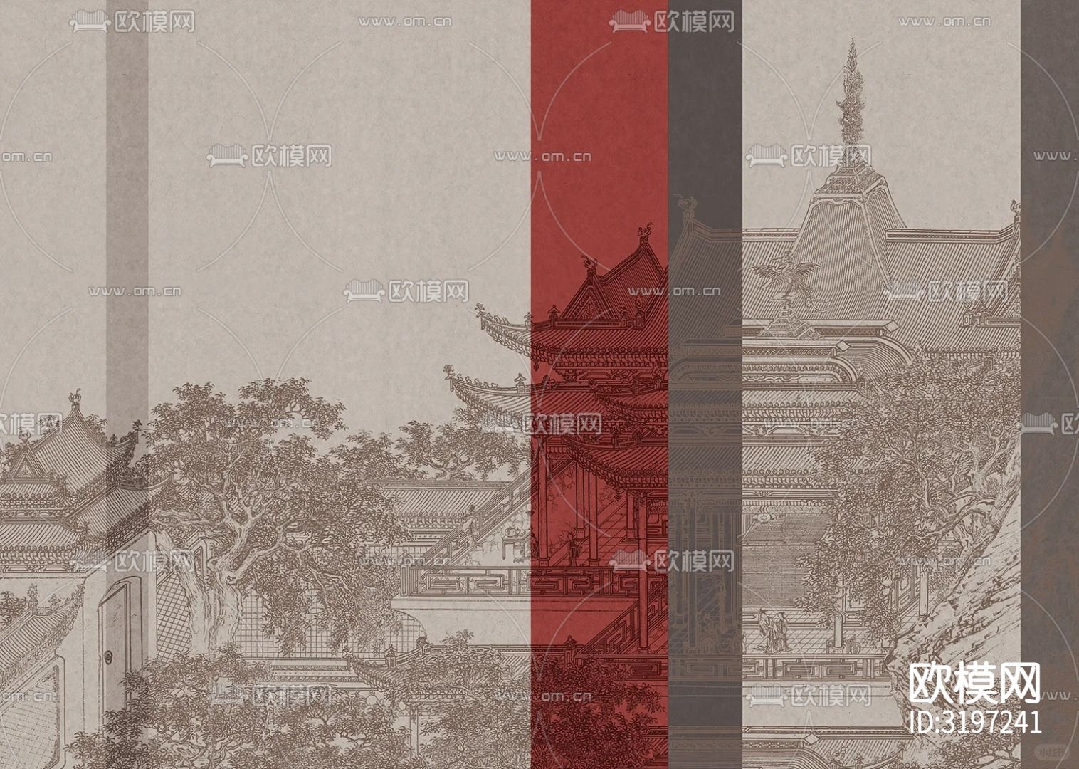 新中式壁纸贴图下载