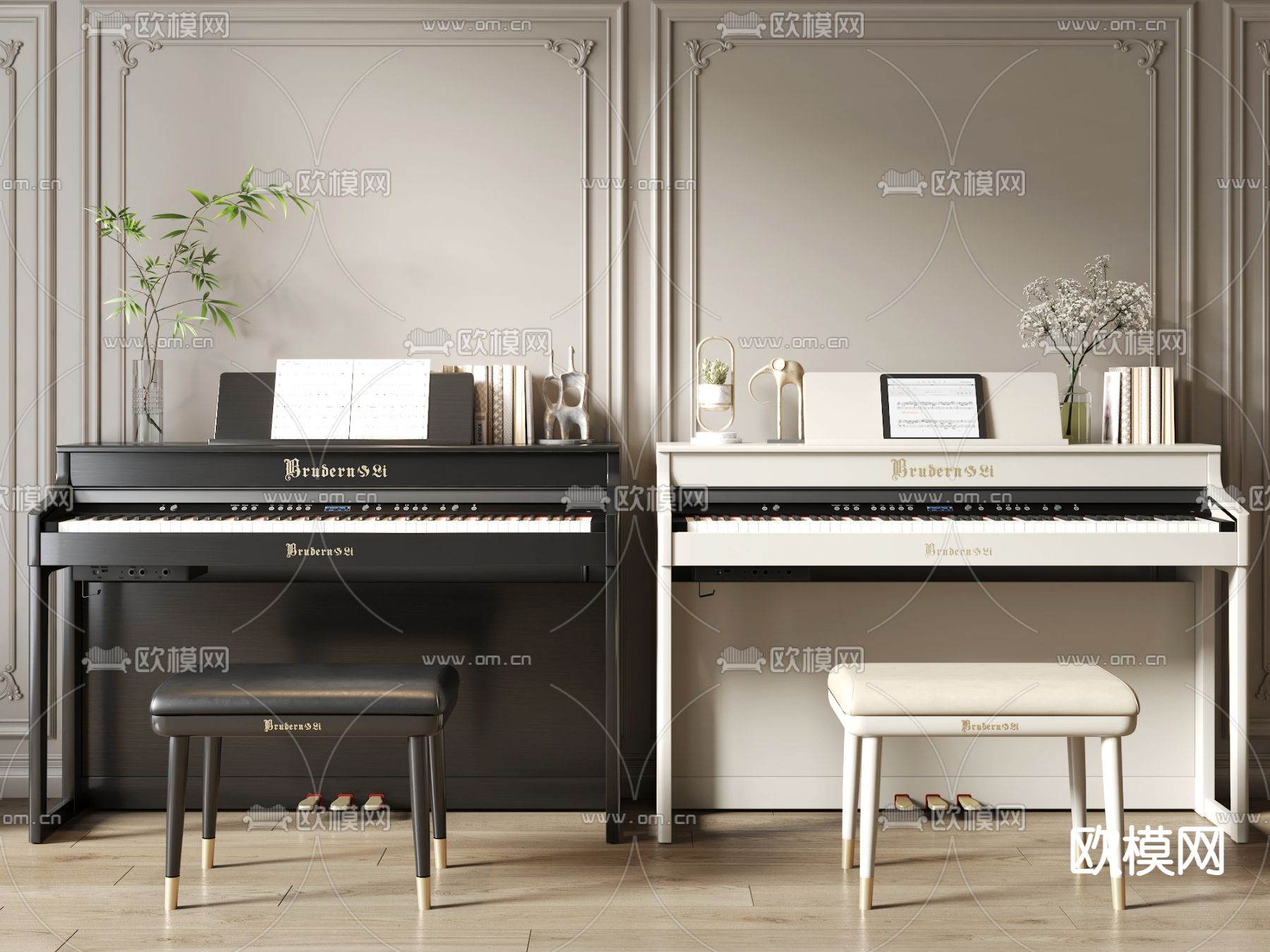 钢琴 乐器3d模型下载
