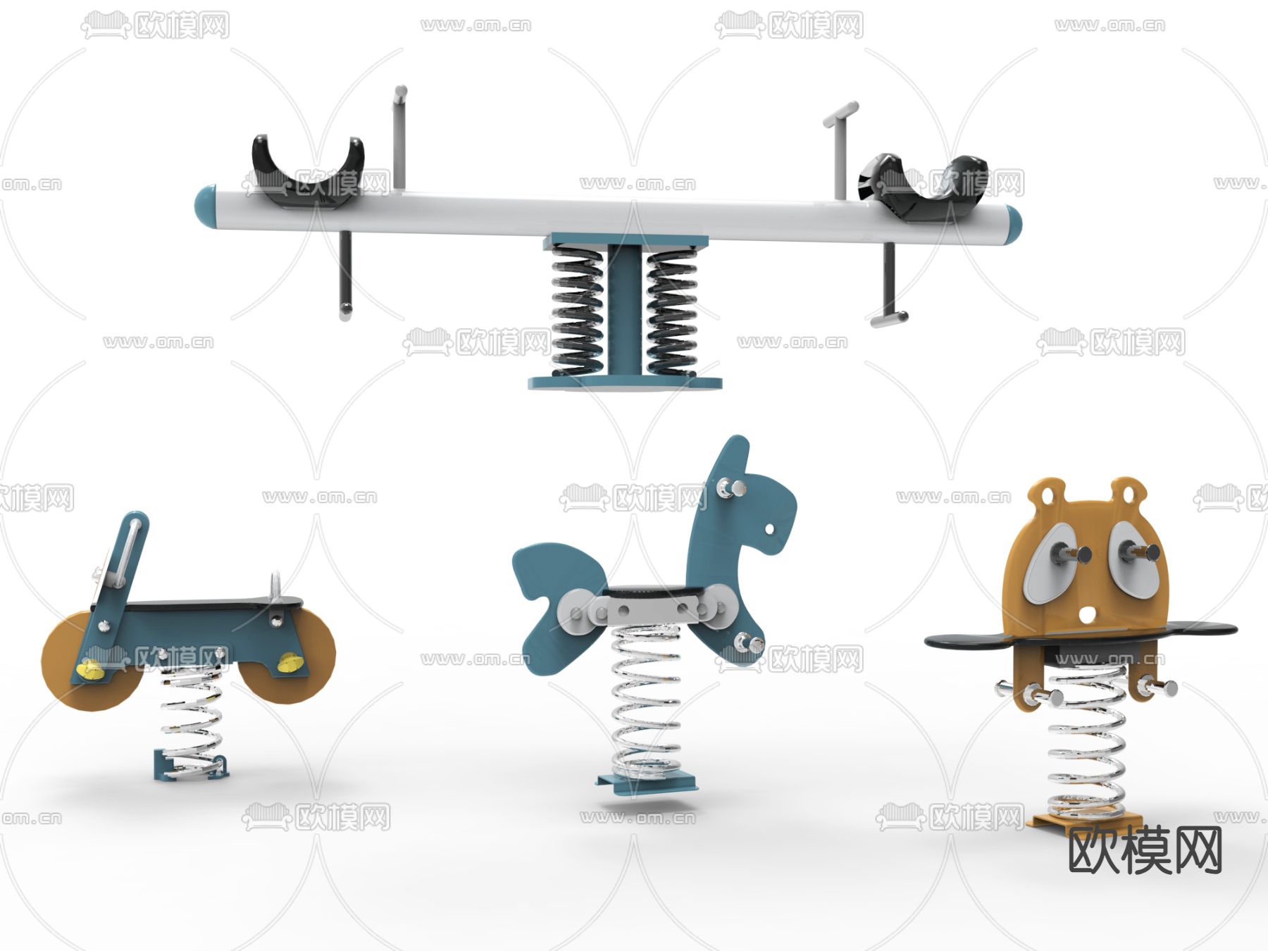 户外儿童器材 游乐设备3d模型下载