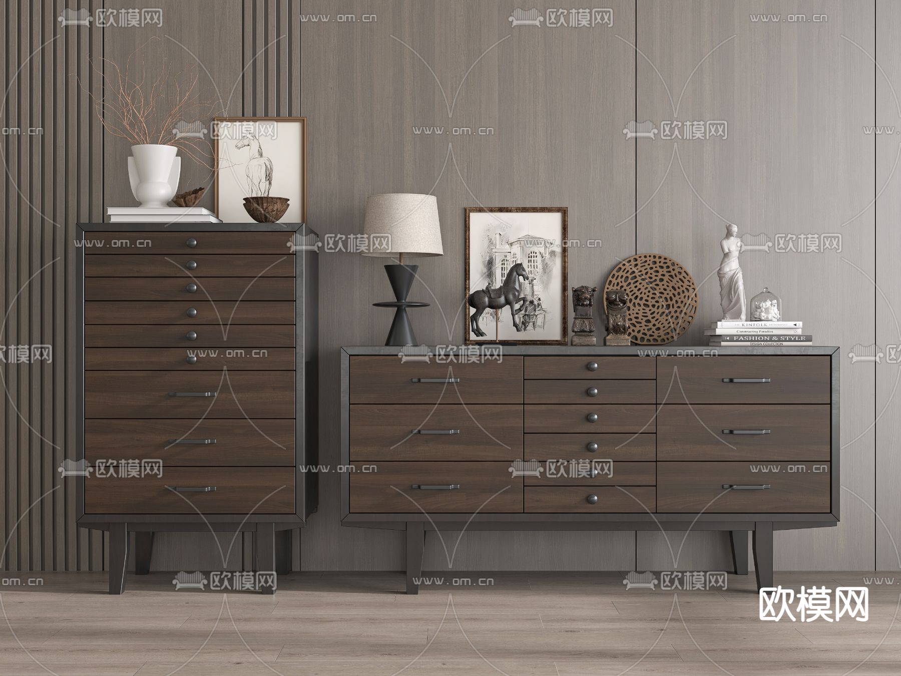 侘寂斗柜3d模型下载