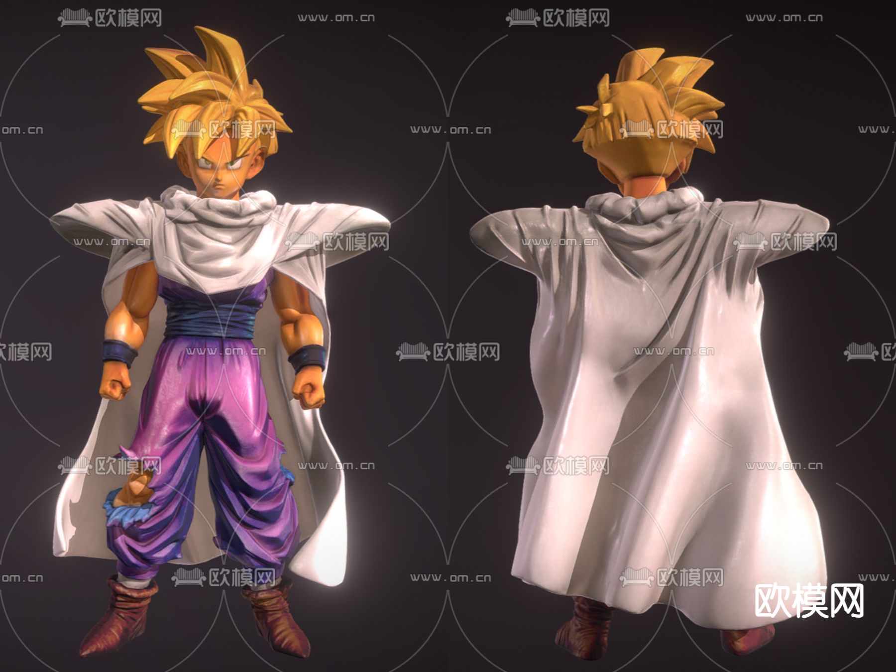 现代动漫角色免费3d模型下载（渲染图1）