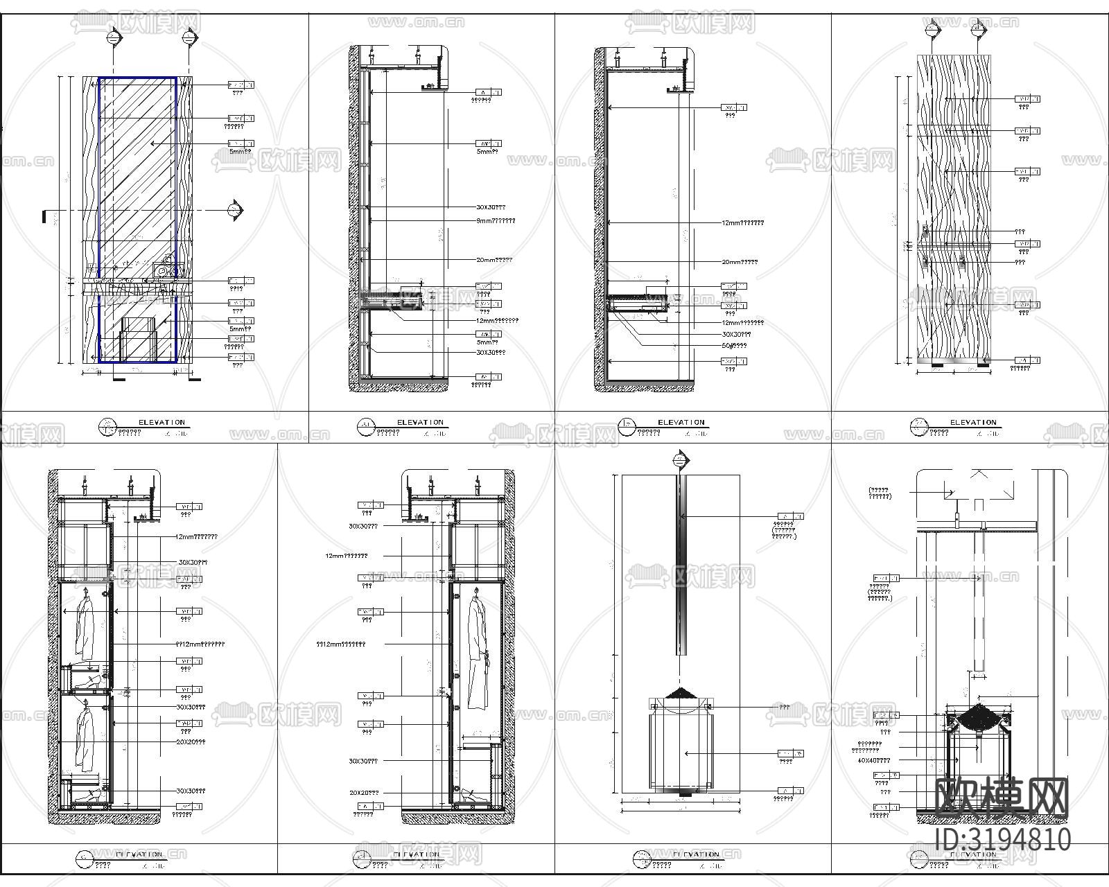 柜体cad大样图下载（渲染图6）