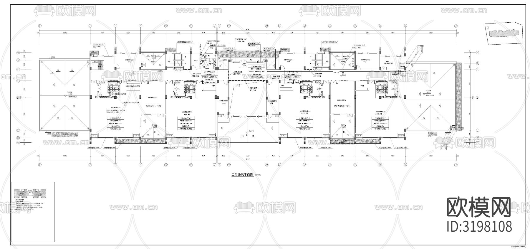幼儿园暖通cad施工图下载（渲染图3）