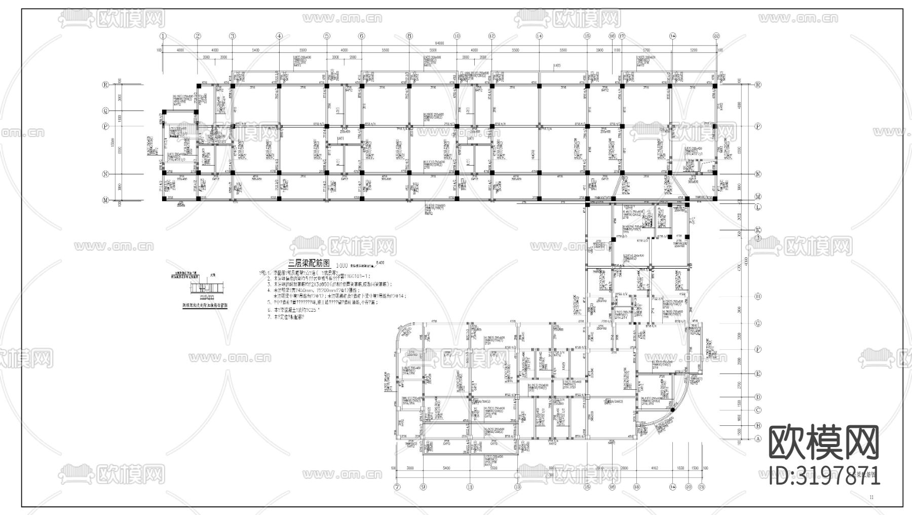 幼儿园建筑cad施工图下载（渲染图7）