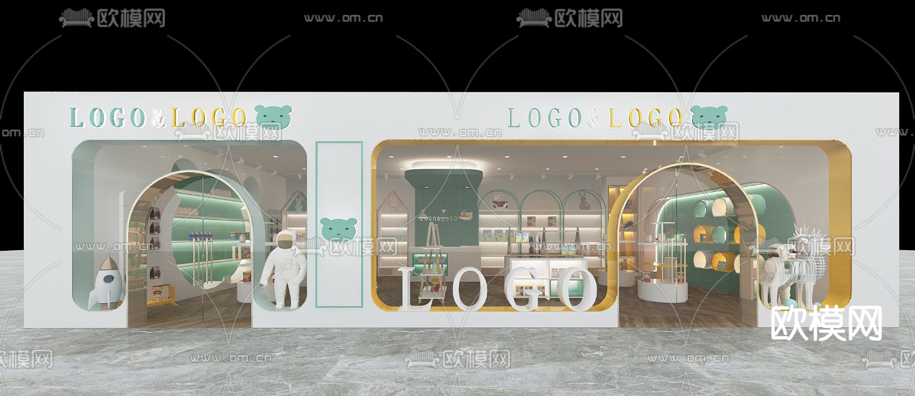 现代母婴店3d模型下载（渲染图1）