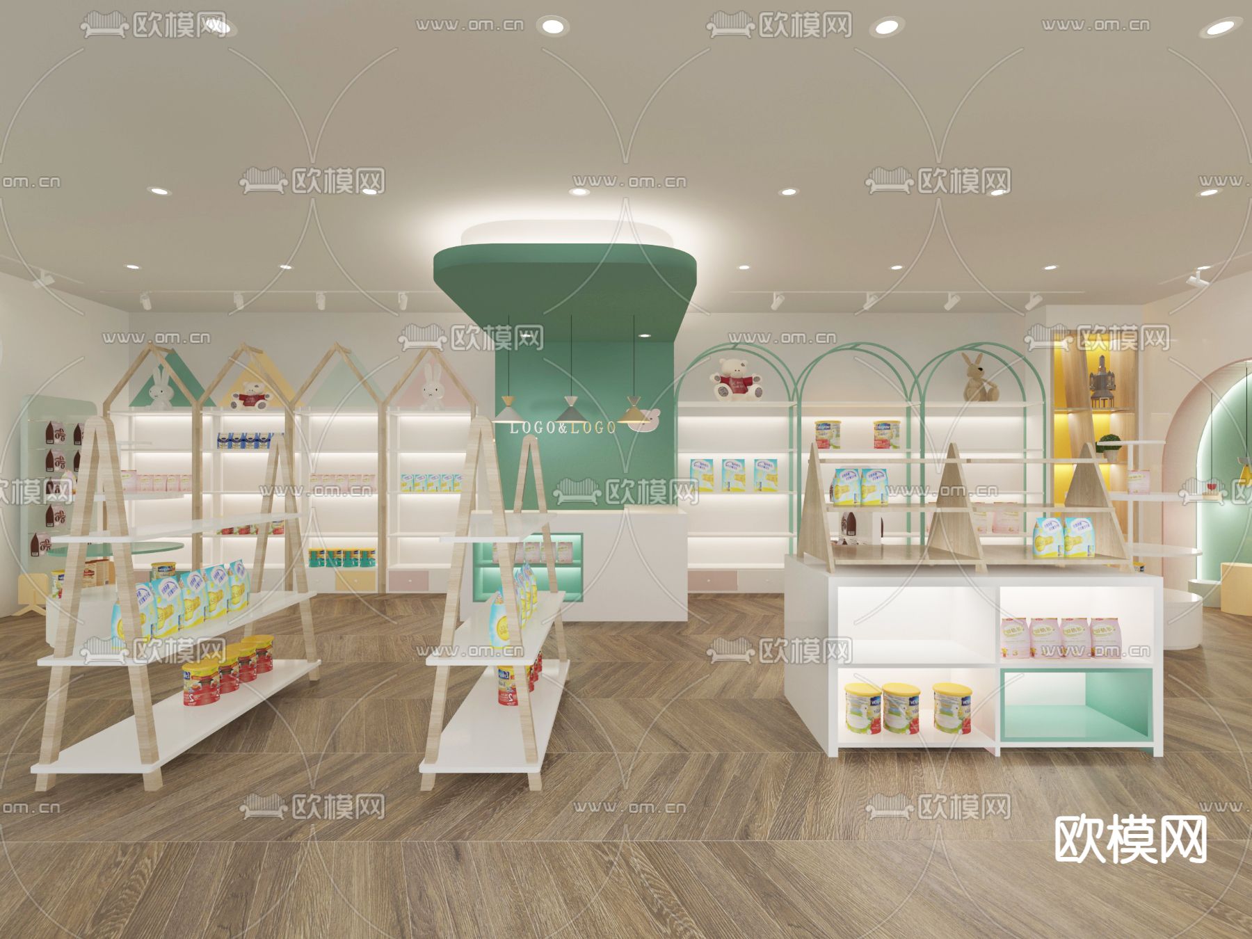 现代母婴店3d模型下载（渲染图5）