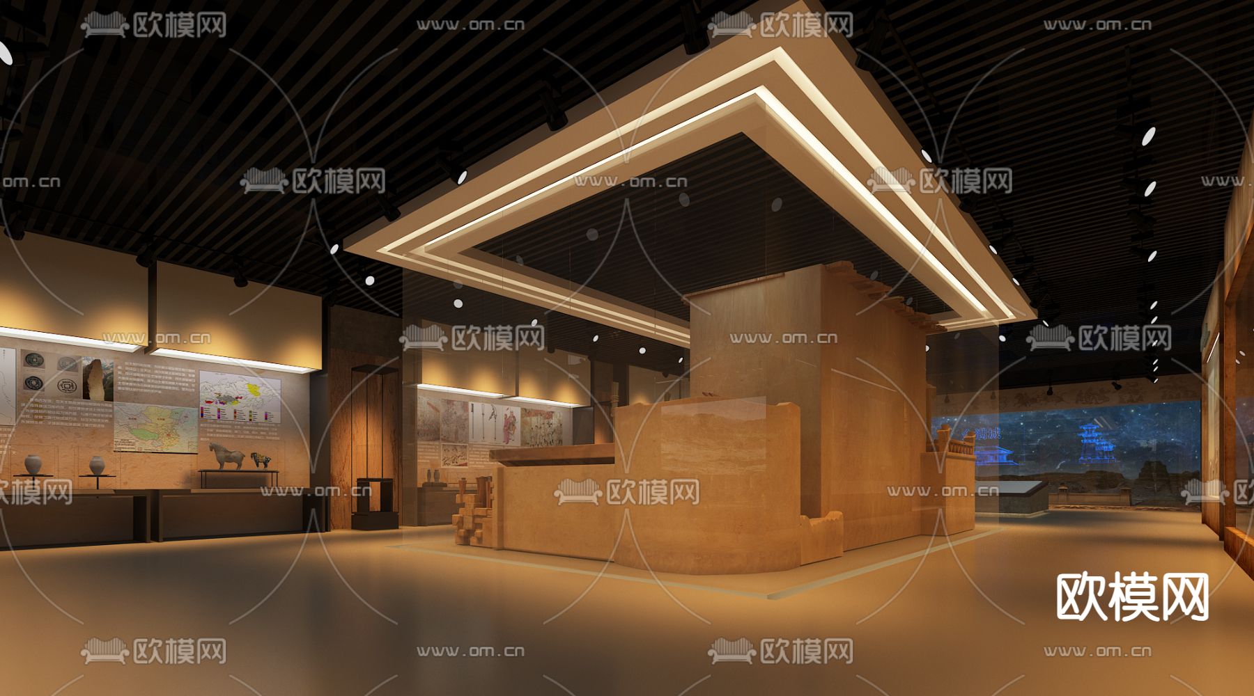 现代博物馆3d模型下载（渲染图1）