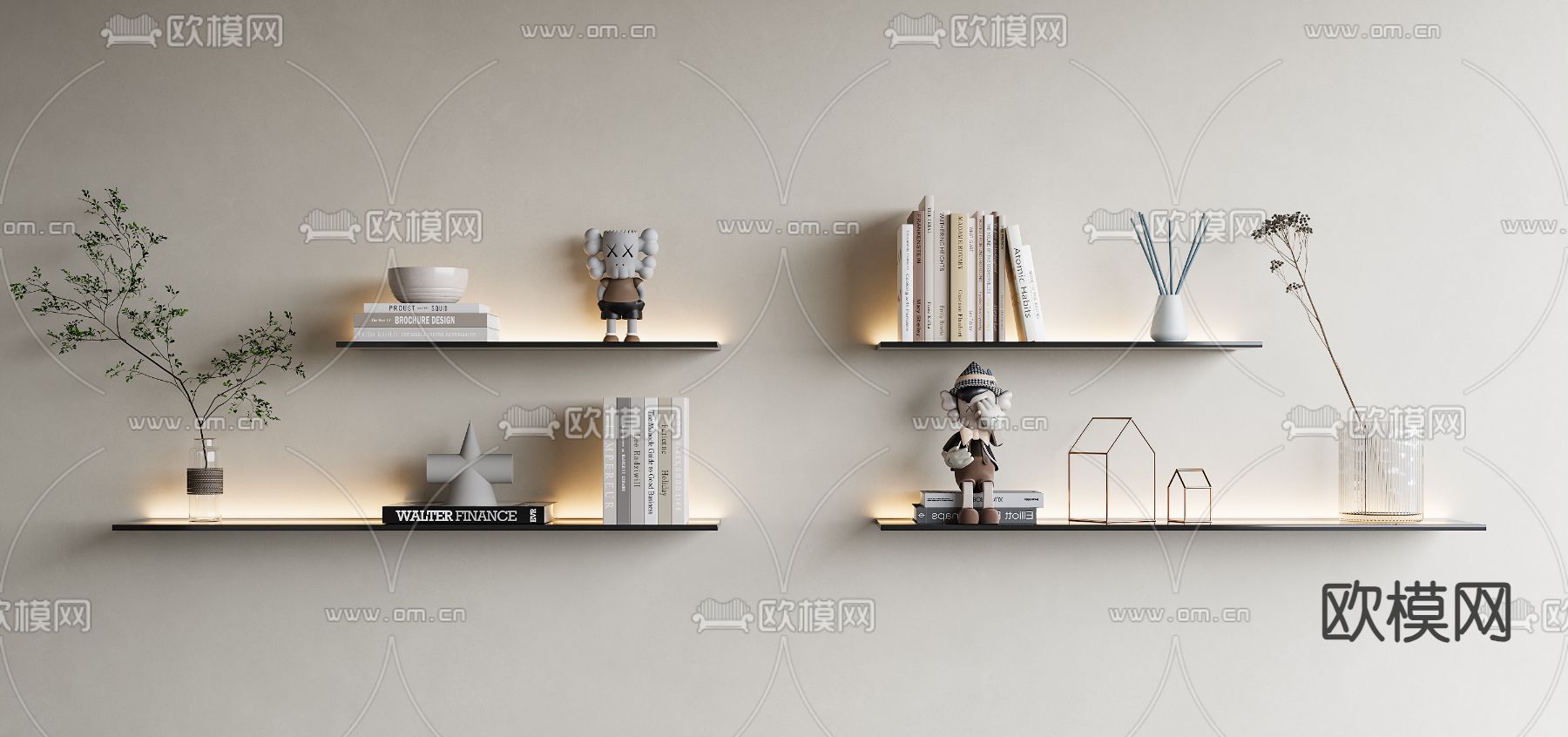 置物架 装饰品 玩偶su模型下载（渲染图2）