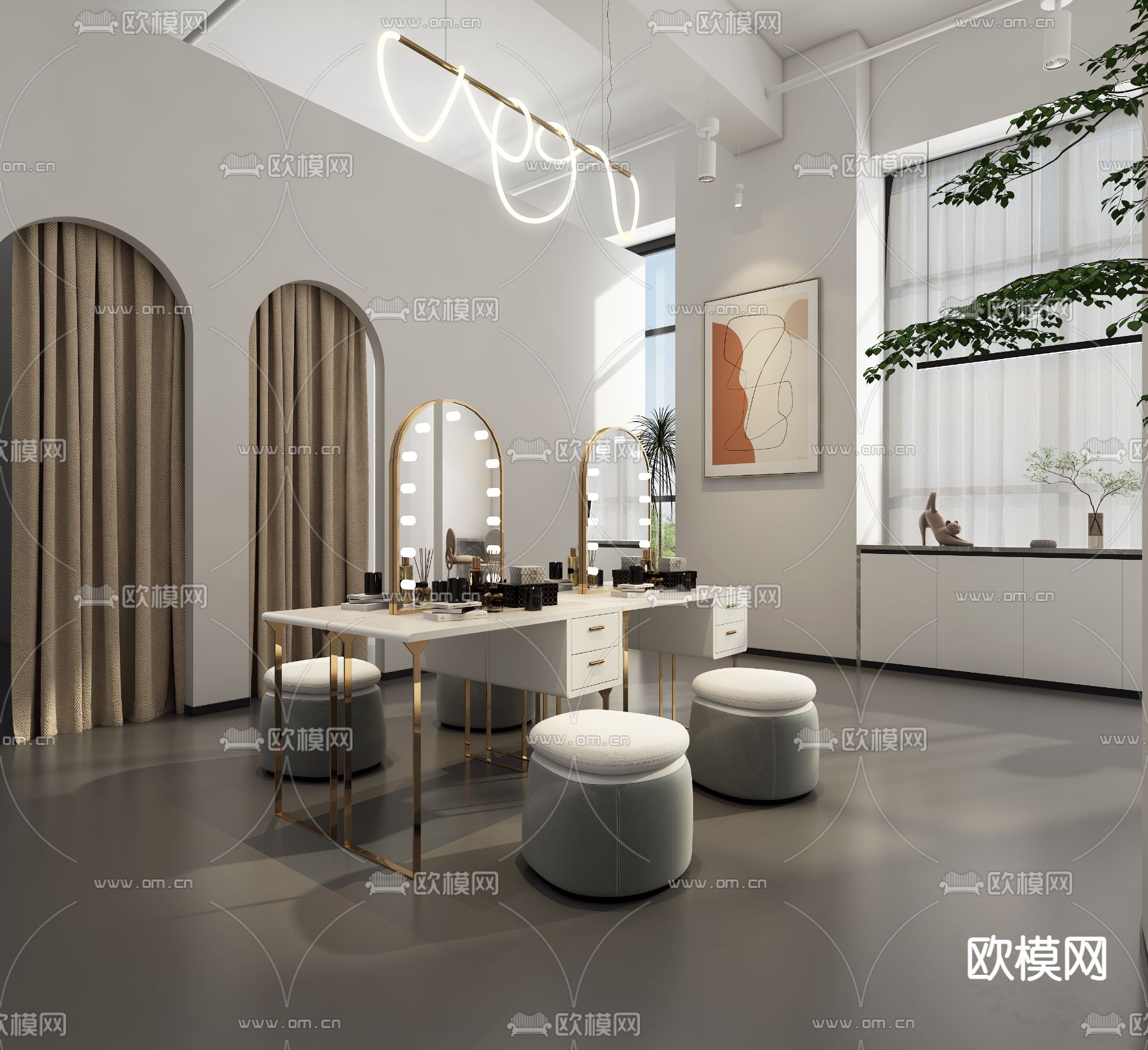 现代摄影工作室3d模型下载