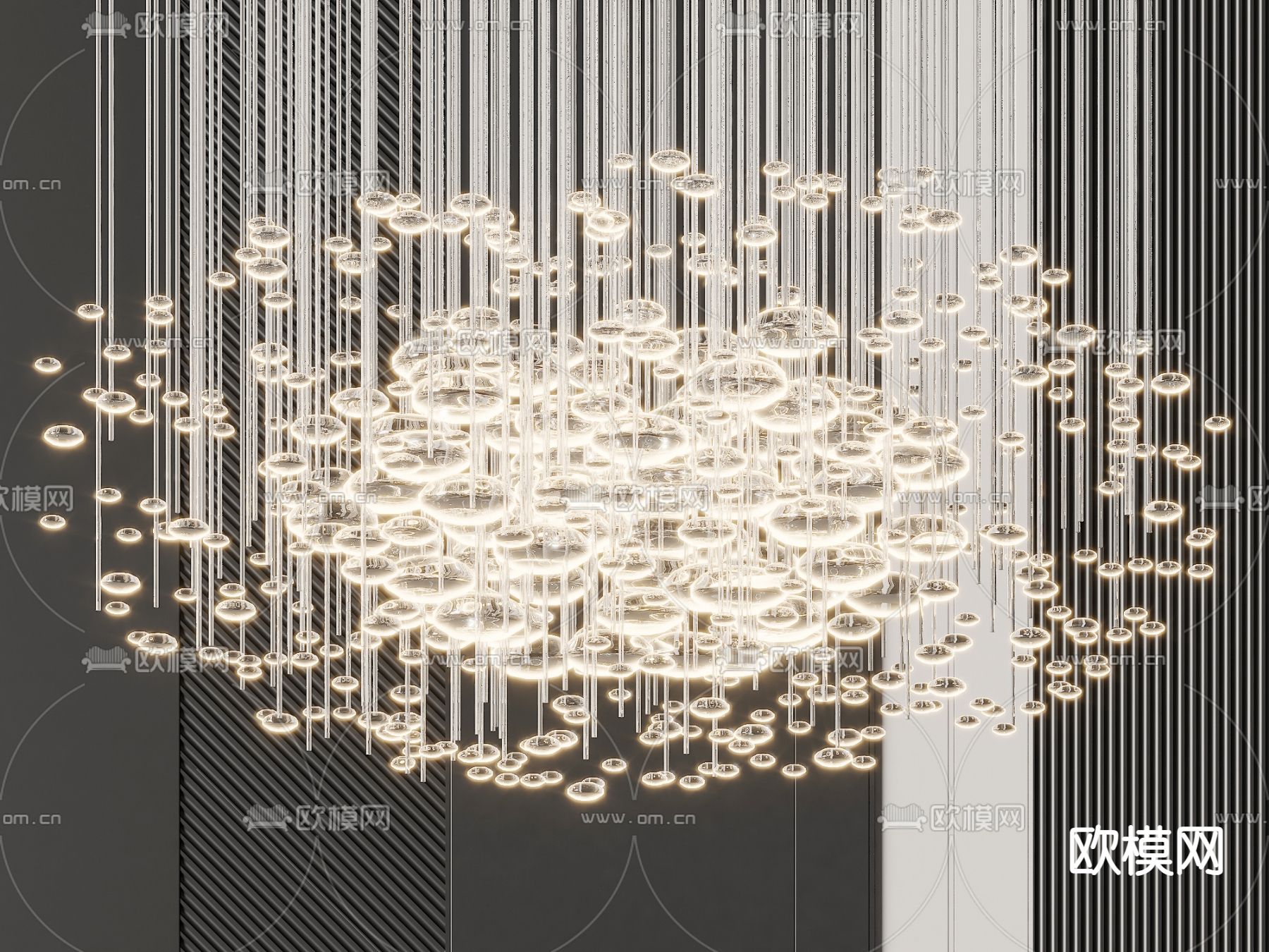 轻奢装饰灯 水晶灯3d模型下载