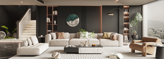 现代别墅客厅3d模型