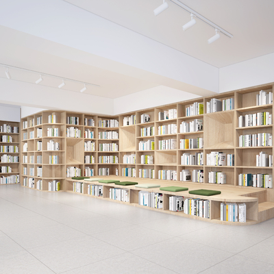  图书馆 阅读室su模型 