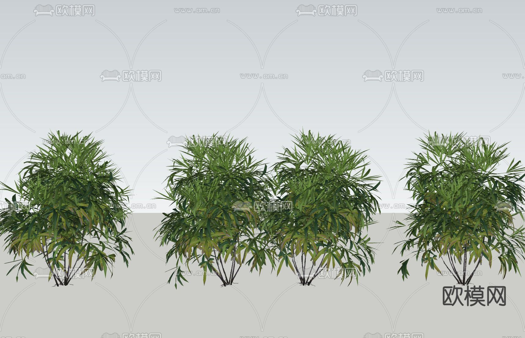 灌木 绿植花草 植物堆su模型下载（渲染图1）