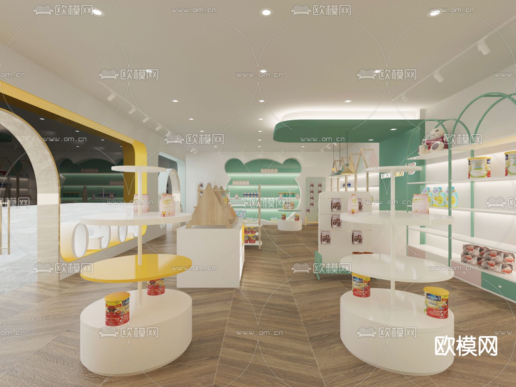 现代母婴店3d模型下载（渲染图4）