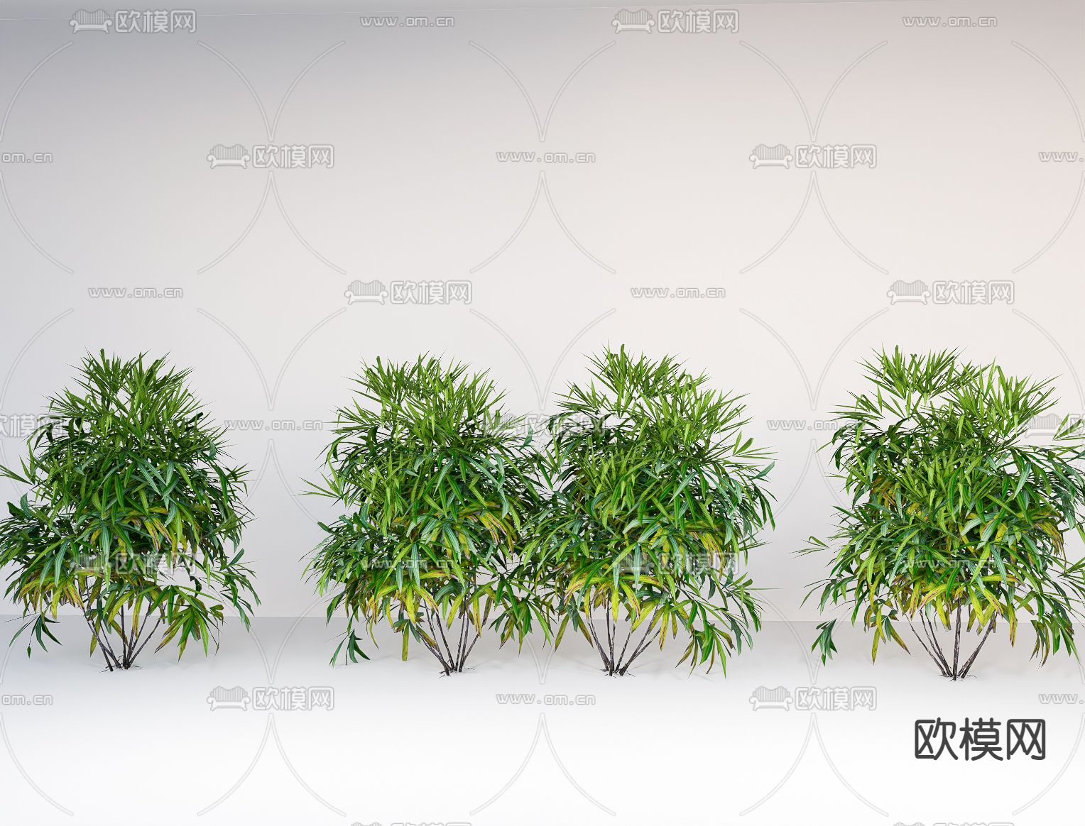 灌木 绿植花草 植物堆su模型下载（渲染图2）