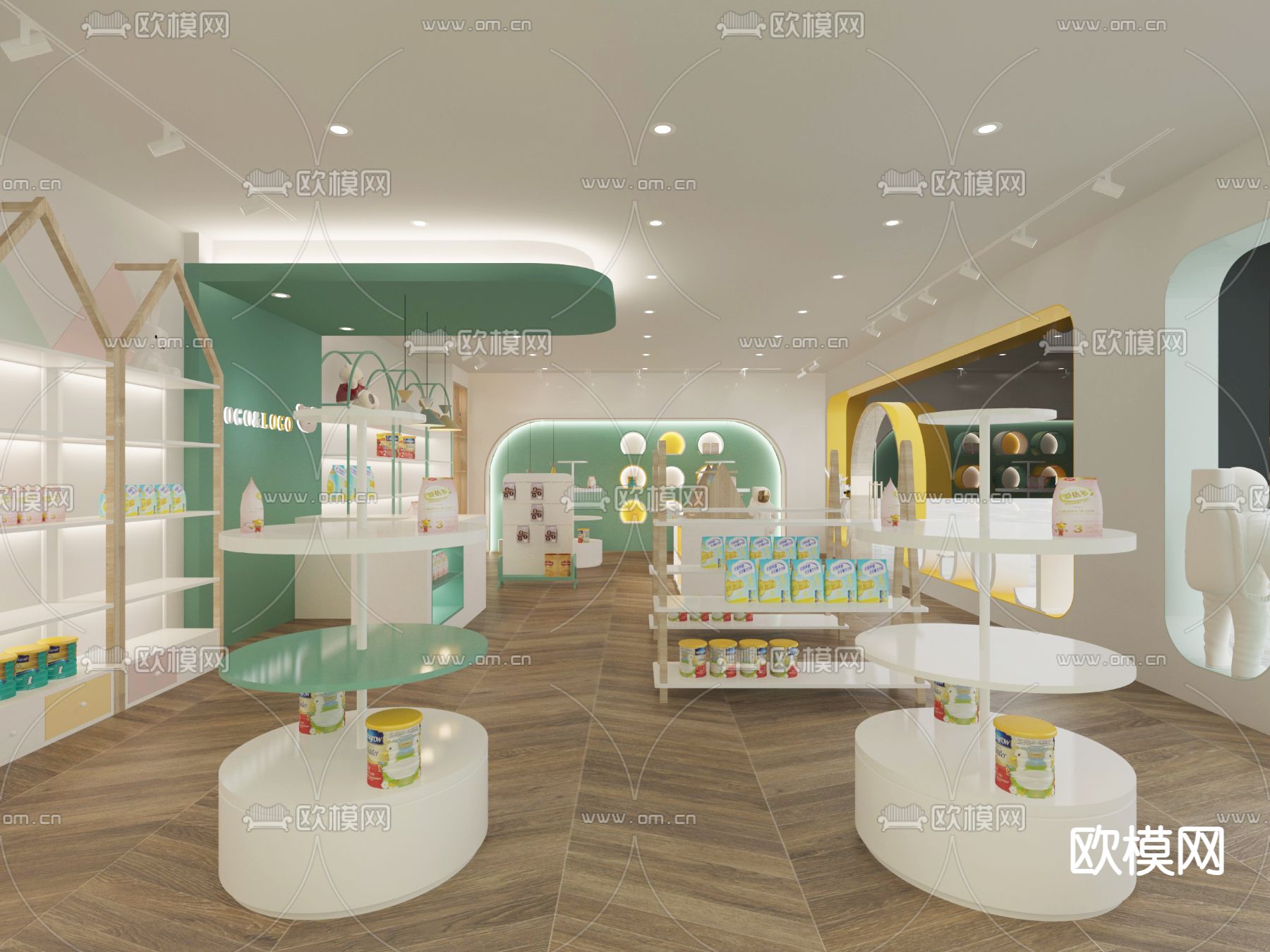 现代母婴店3d模型下载（渲染图3）