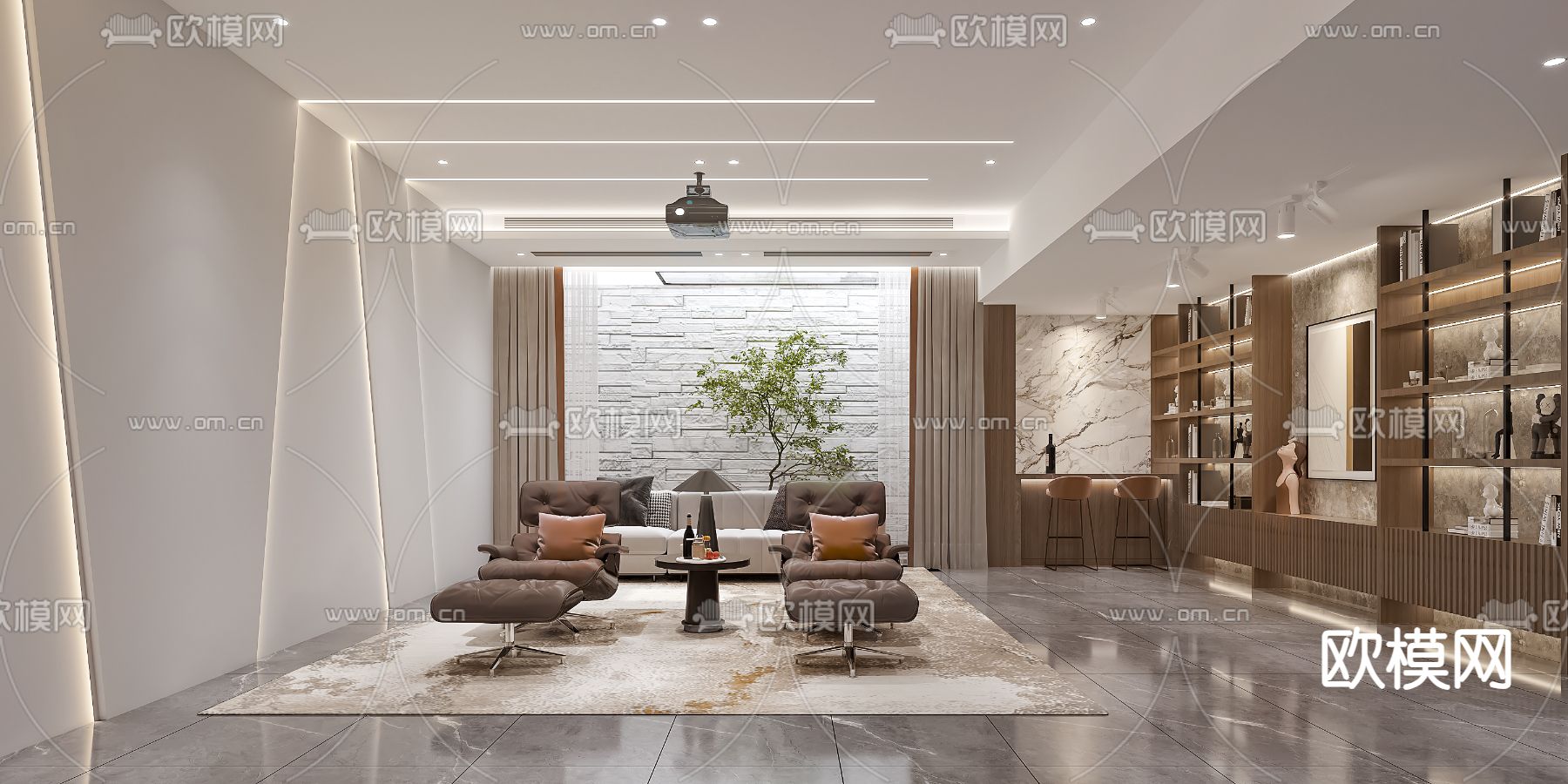 影音室 视听室 家庭影院3d模型下载