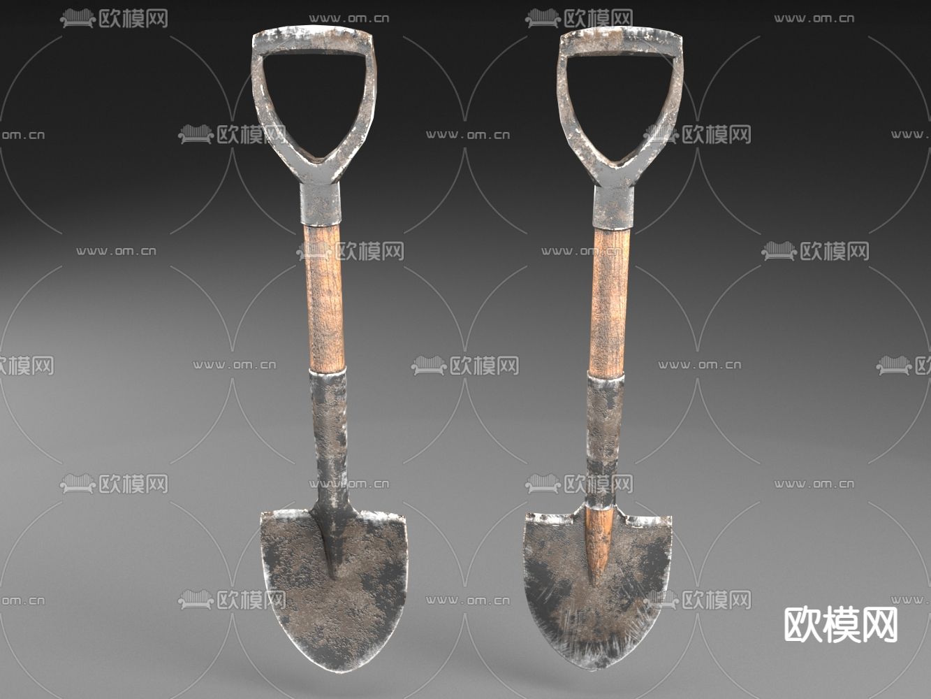 铁锹 铲子 工具3d模型下载