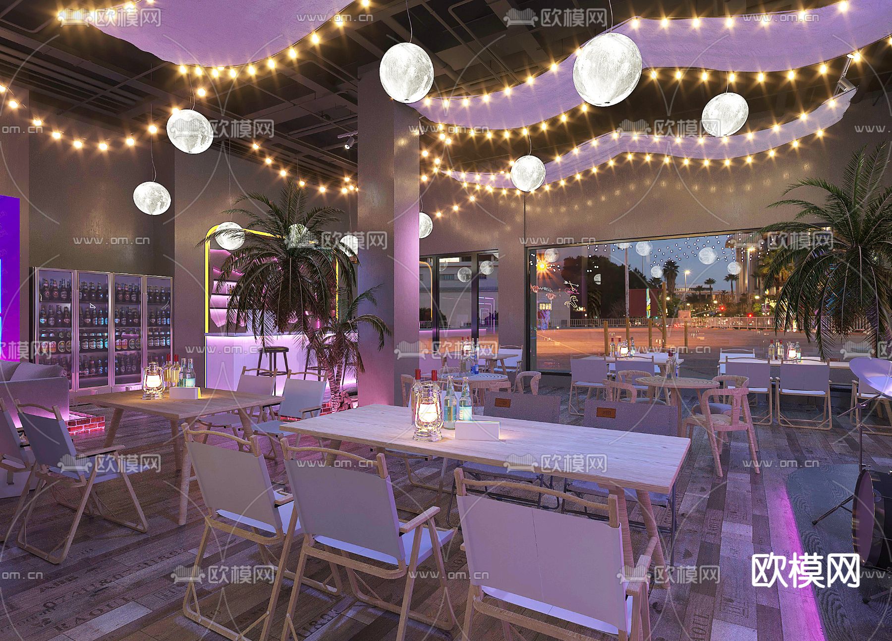 清吧 音乐餐厅3d模型下载（渲染图1）