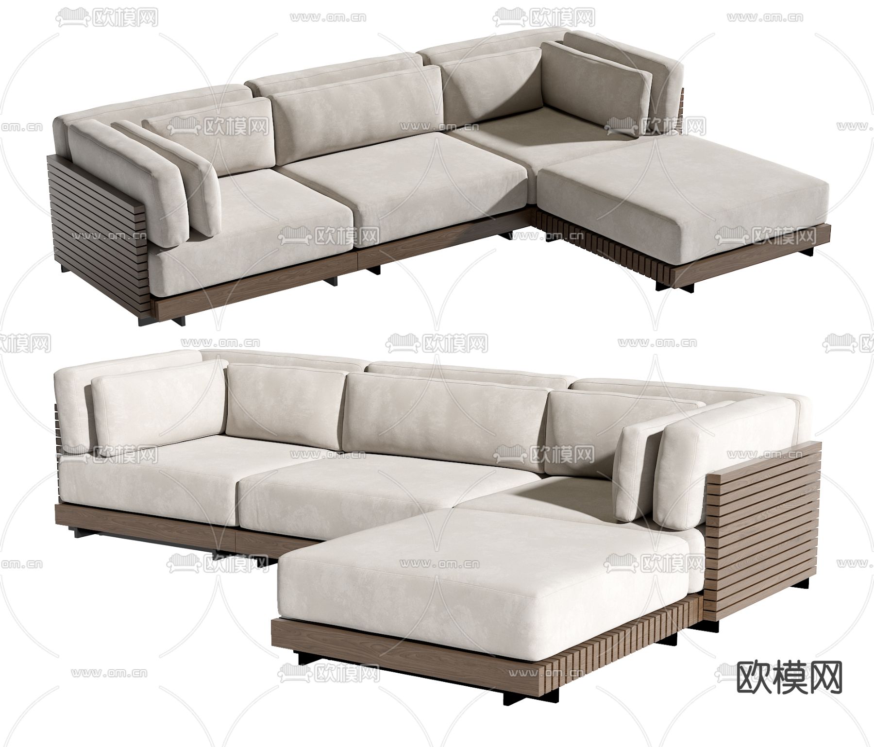 现代多人沙发3d模型下载