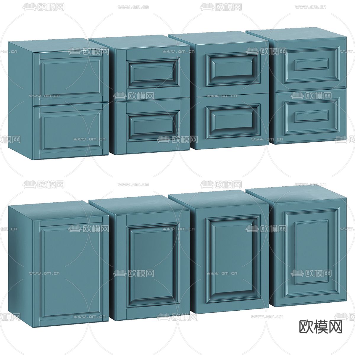 北欧橱柜门板3d模型下载