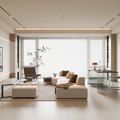 民宿效果图景观设计建筑表现商业空间家装空间推荐效果图现代客厅su模