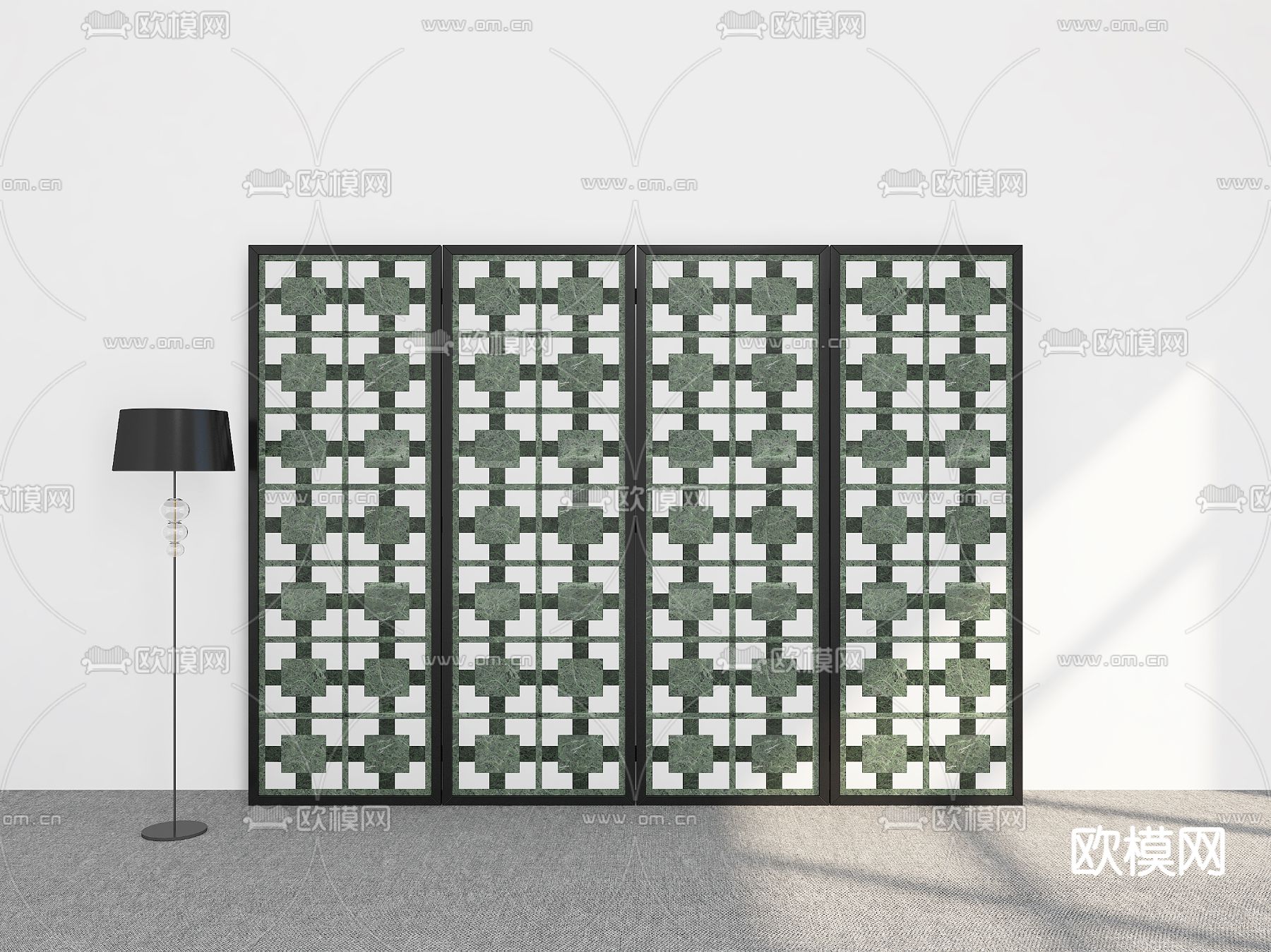 折叠屏风3d模型下载