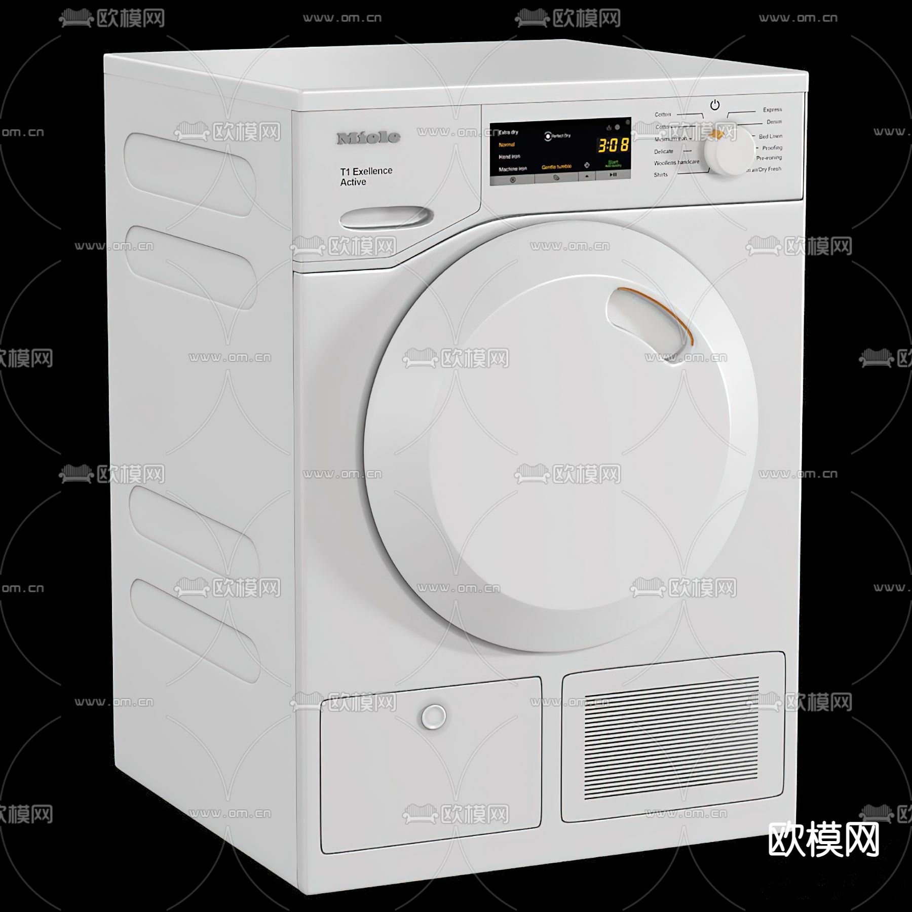 现代滚筒洗衣机3d模型下载（渲染图3）