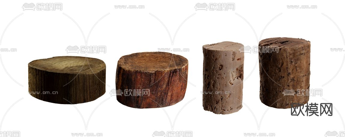 凳子 木桩 树桩 混凝土桩3d模型下载