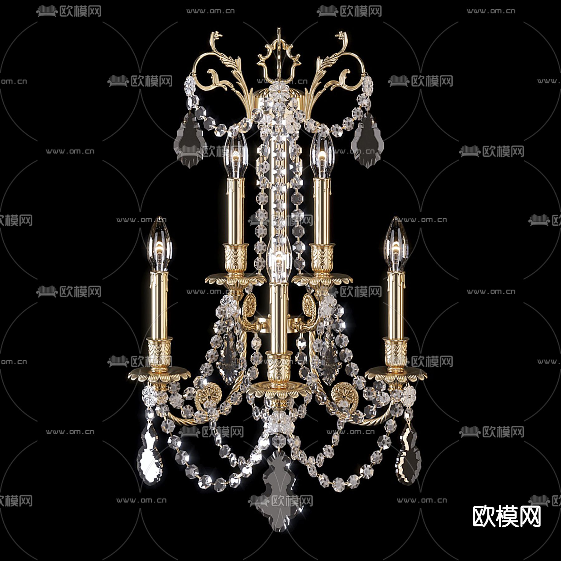 Badari Classica 壁灯 水晶灯3d模型下载