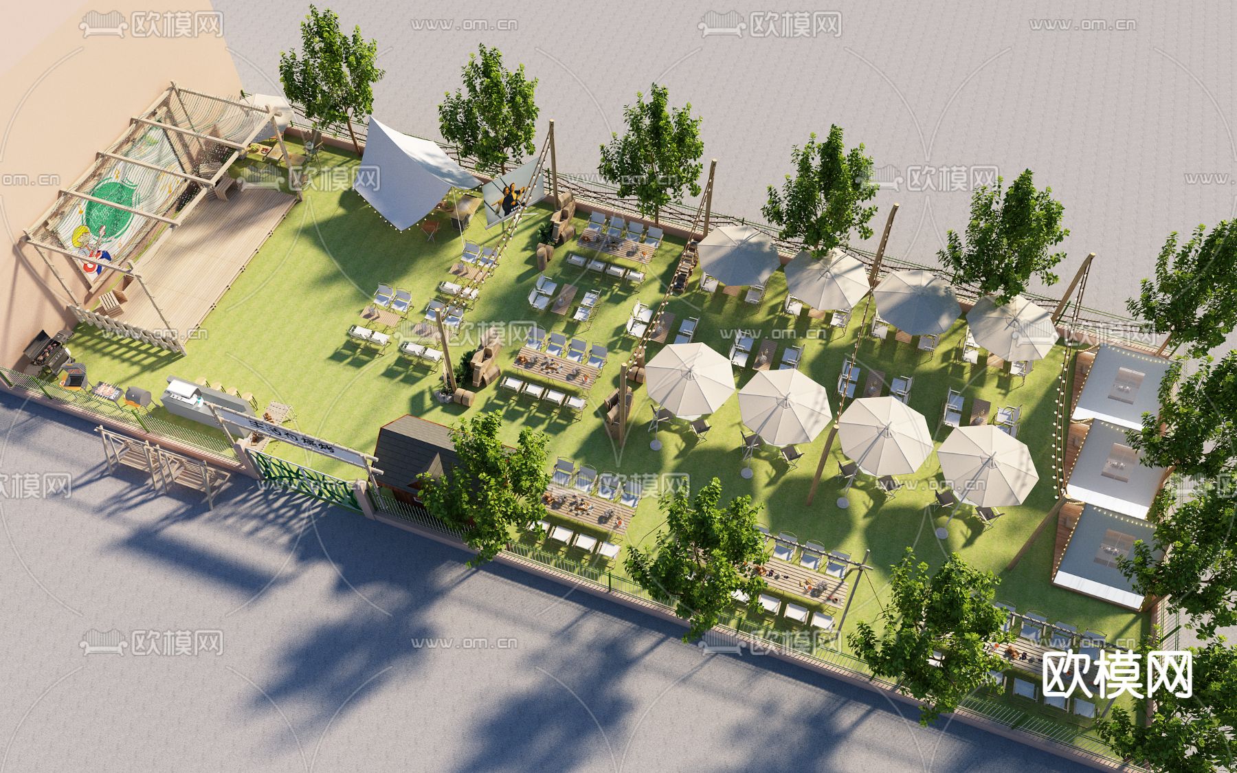 露营地 户外烧烤 基地3d模型下载（渲染图3）